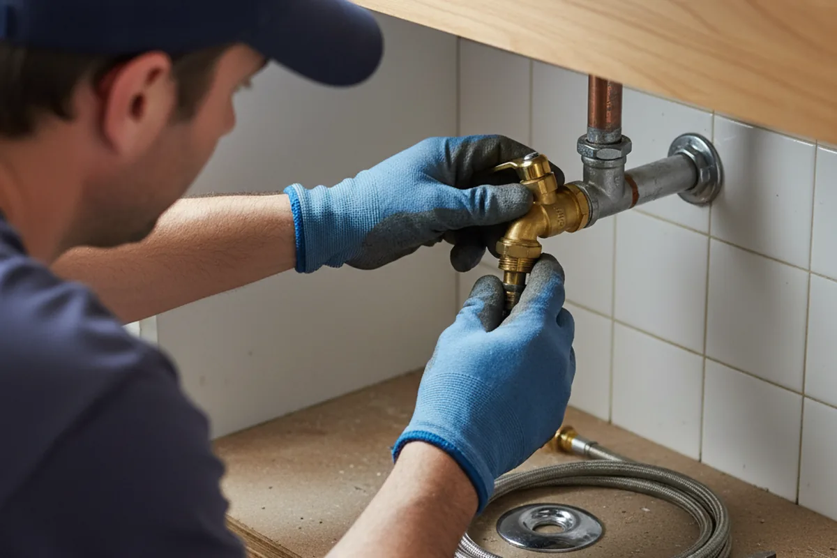 Shutoff valve and fitting work during Faucet and Fixture Repair in Apple Valley